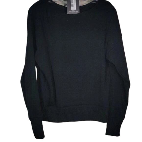 PrettyLittleThing Black Crew Neck Sweater – NWT Size Medium - Picture 2 of 4